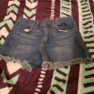 Size 16 girl frayed shorts